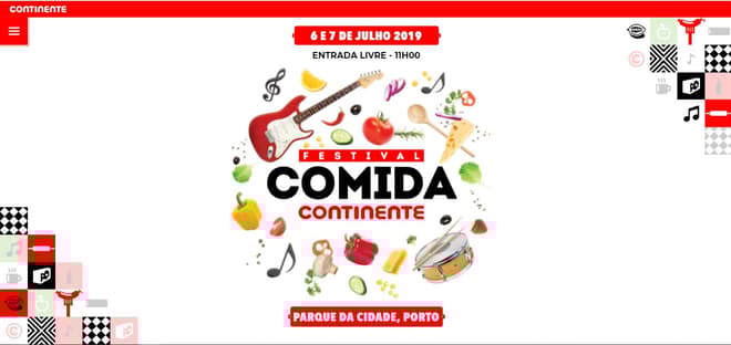 Project Screenshot: Continente - Festival Comida