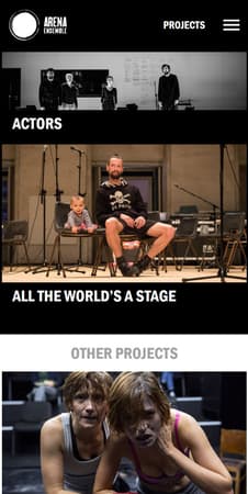Arena Ensemble mobile app screen 1