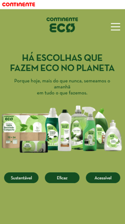 Continente ECO mobile app screen 1