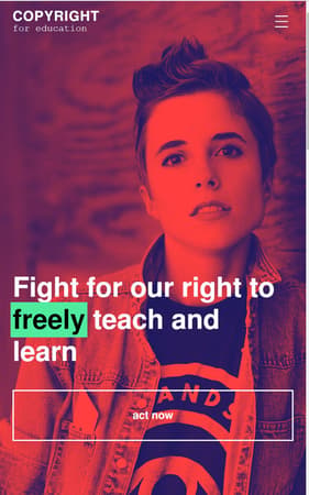 Copyright for Education mobile app screen 1