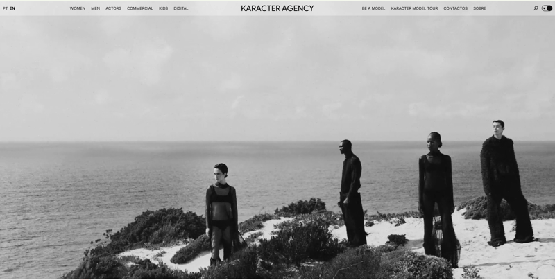 Karacter Agency mobile app screen 1
