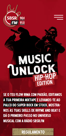 Music Unlock mobile app screen 1