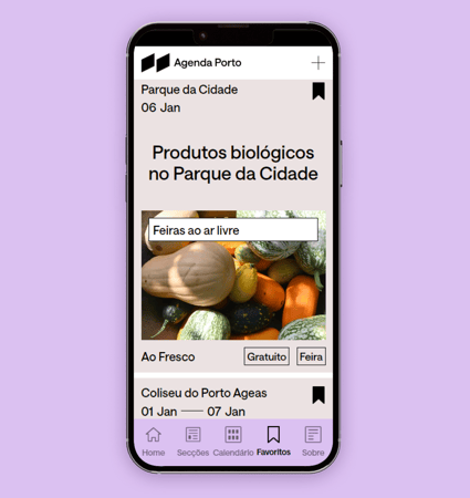Agenda Porto mobile app screen 15