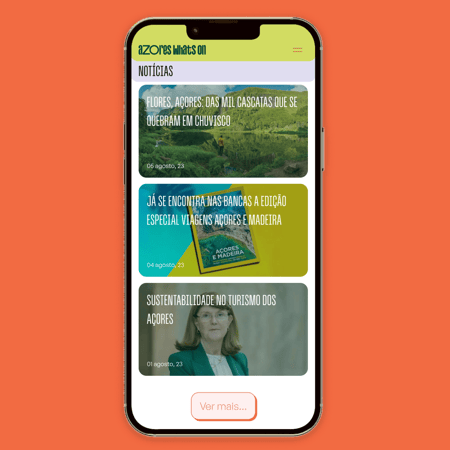 Azores What's On mobile app screen 19