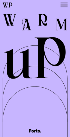 Warm up Porto mobile app screen 2