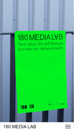 180 Media Lab mobile app screen 2