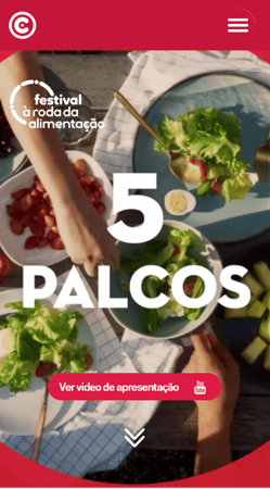 Festival à Roda da Alimentação mobile app screen 2