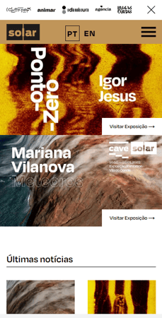 Solar Curtas mobile app screen 1
