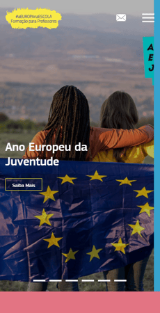 A Europa na Escola mobile app screen 2