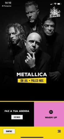 NOS Alive App mobile app screen 10