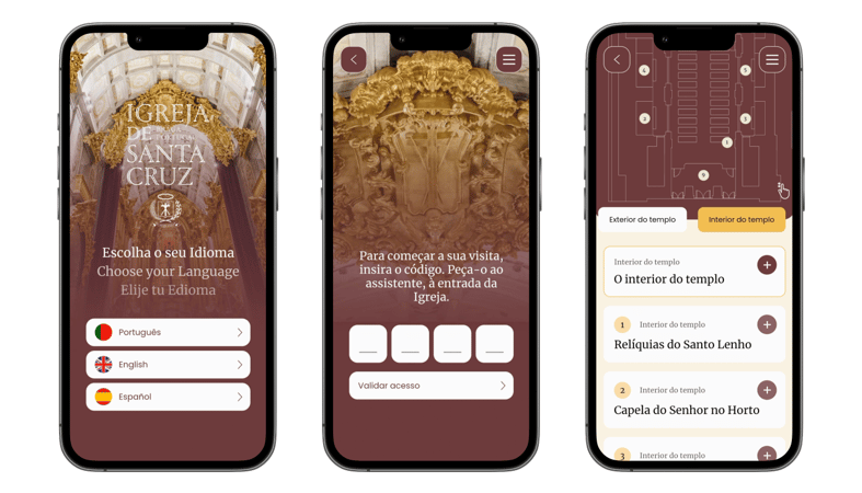 Church of Santa Cruz mobile app screen 3